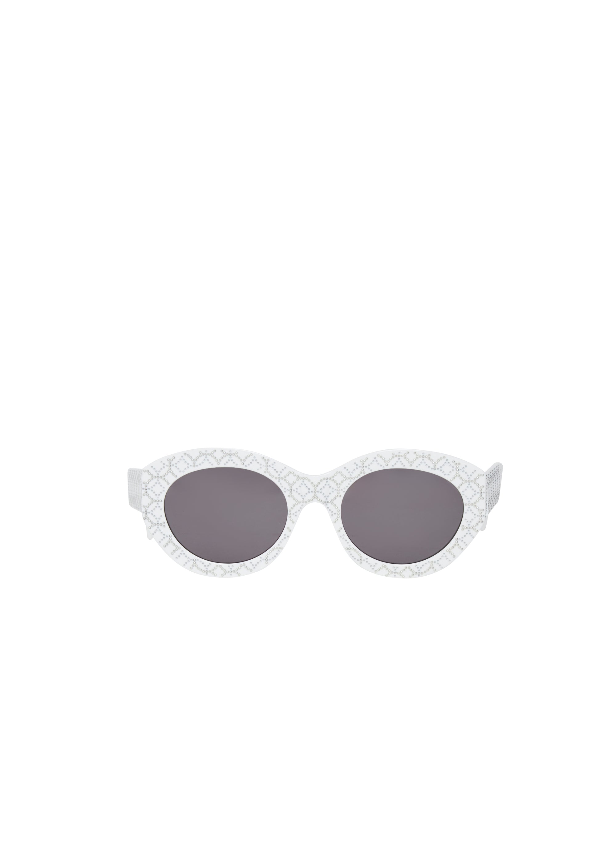 Eyeglasses with silver motif - White & Grey