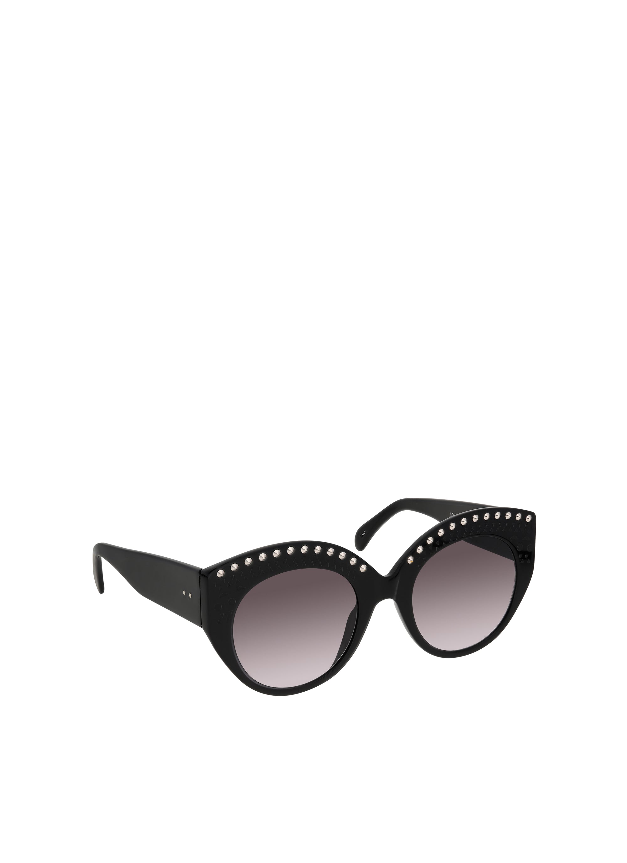 Lunettes de soleil oversize cloutées - Gris & Noir