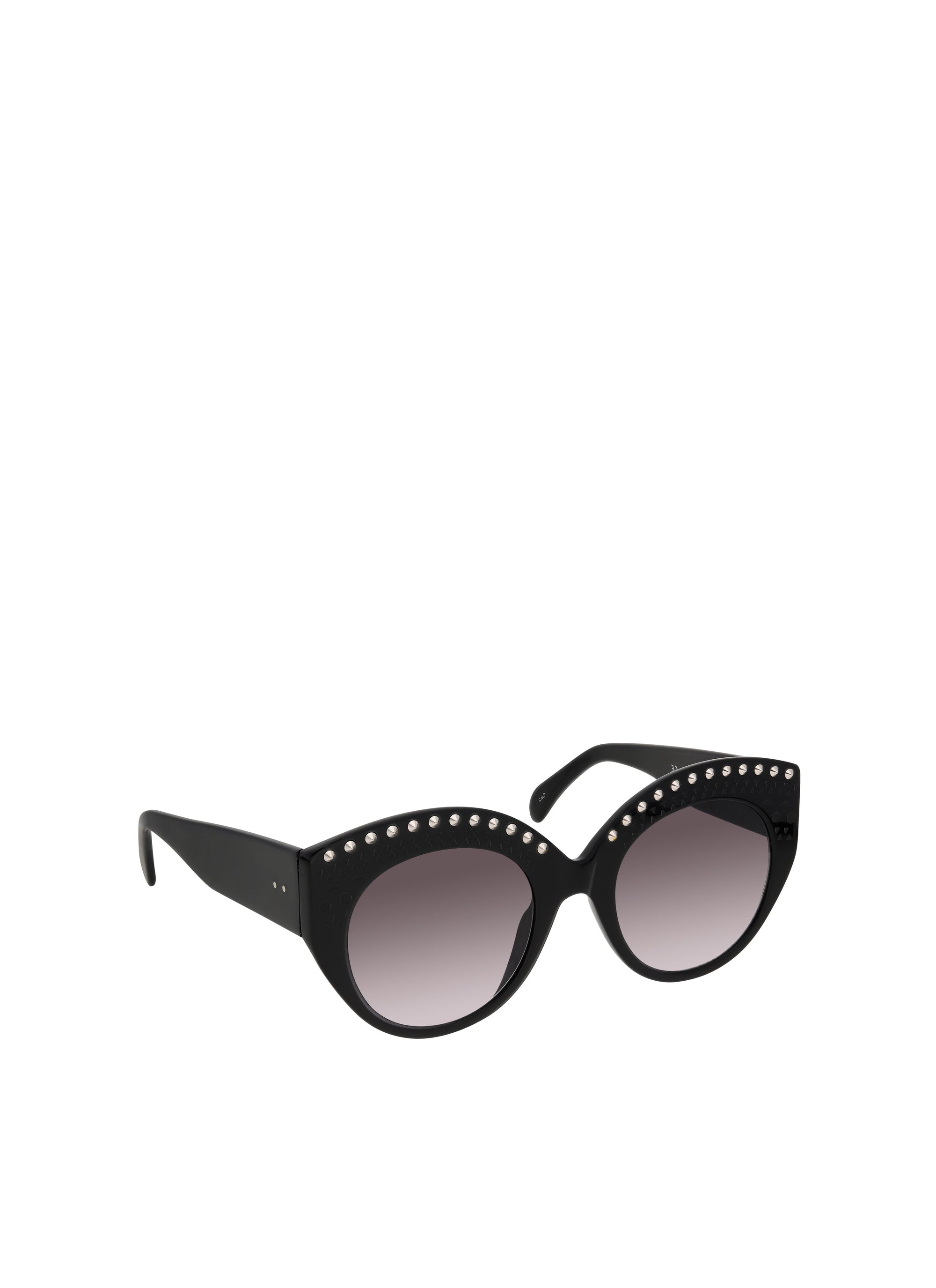 Oversize studded glasses with silver motif - Grey & Black