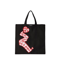 Mon Cœur tote bag - Black & Red