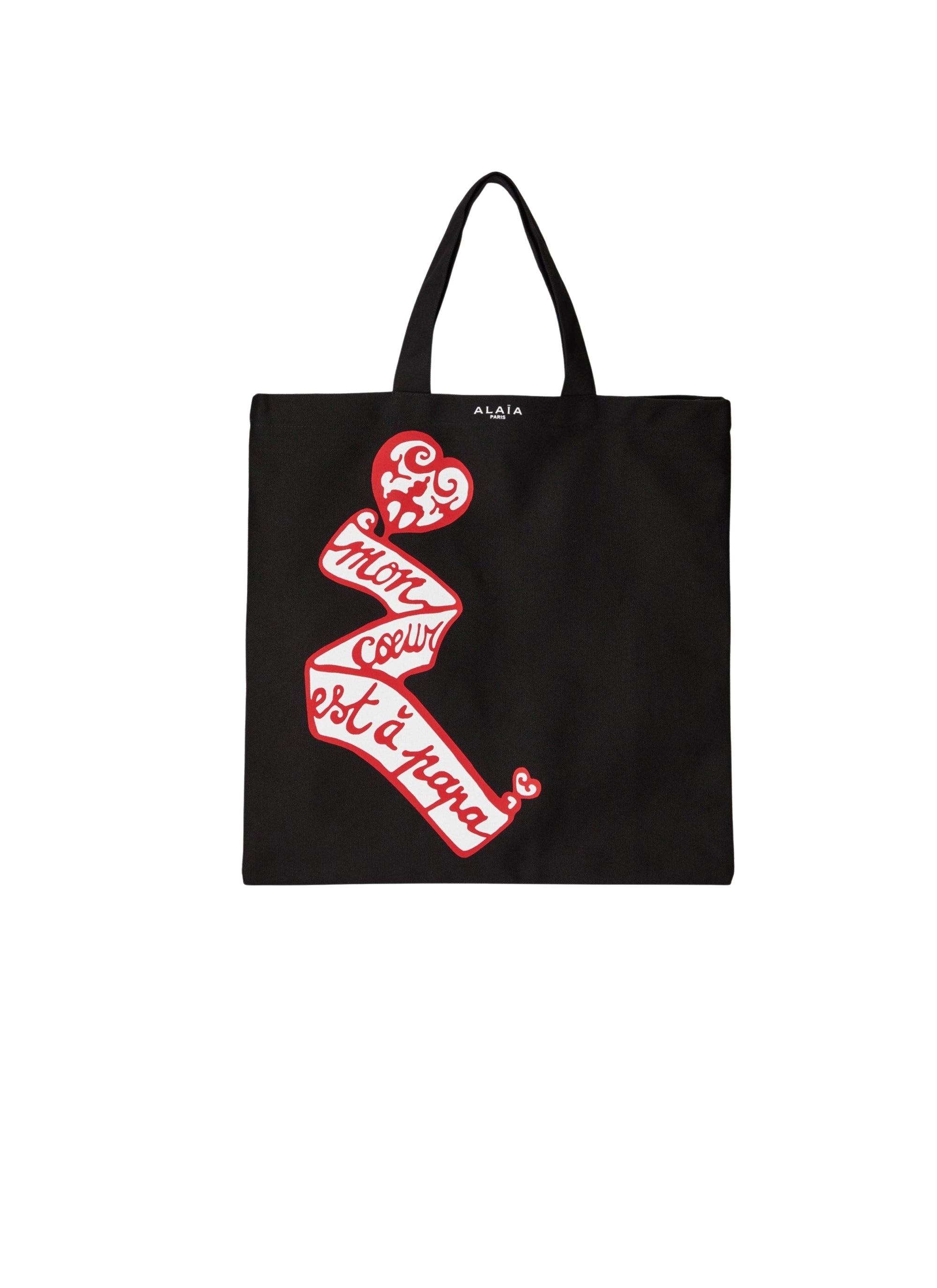 Mon Cœur tote bag - Black & Red