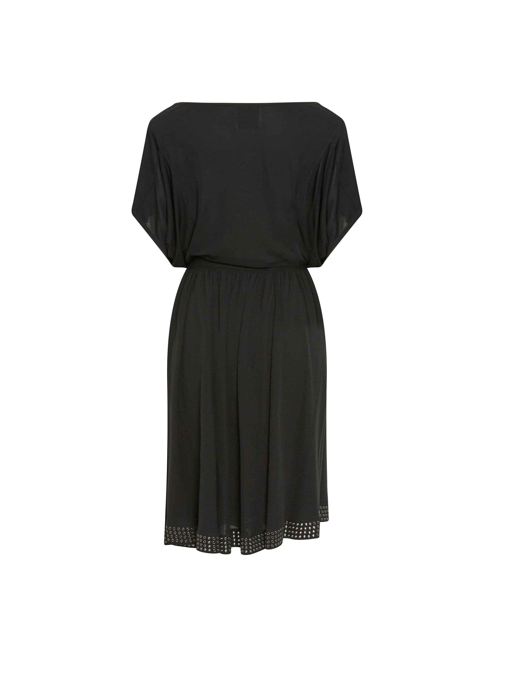 Robe fluide à manches courtes - Noir