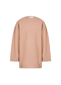 Pull à manches longues regular en laine - Nude