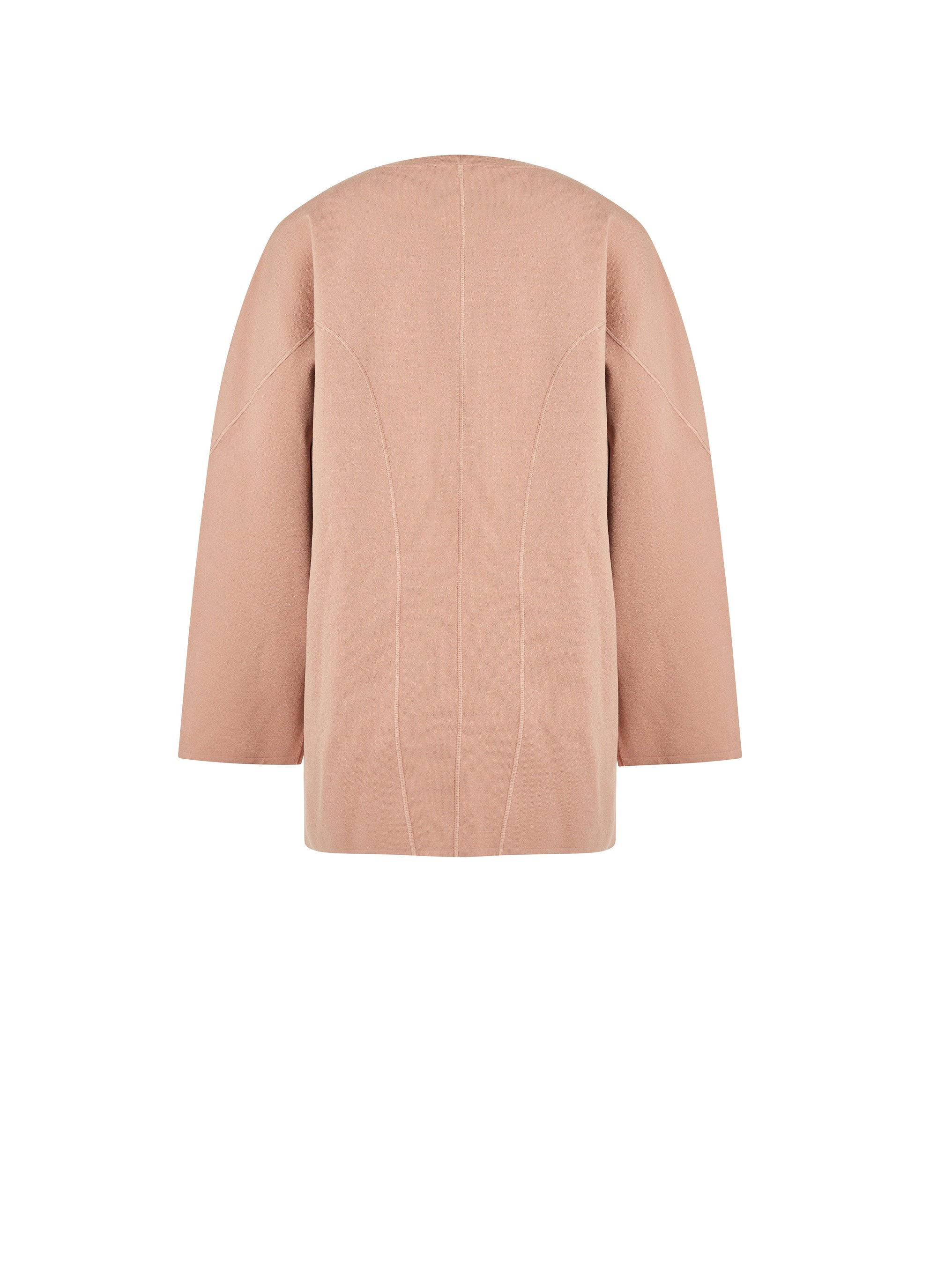 Pull à manches longues regular en laine - Nude