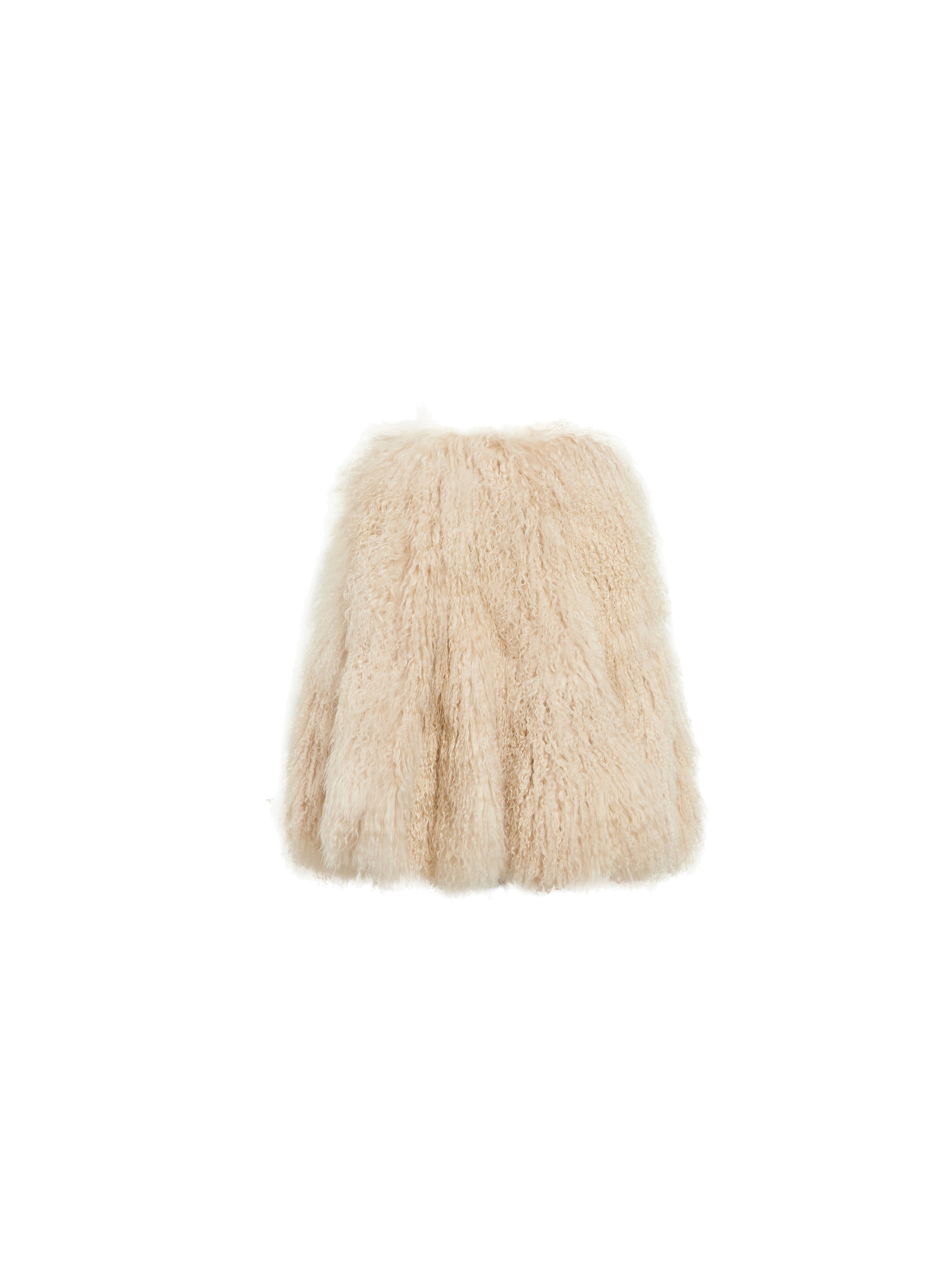 Jupe Mongolie en cuir - Vanille