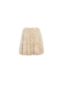 Jupe Mongolie en cuir - Vanille