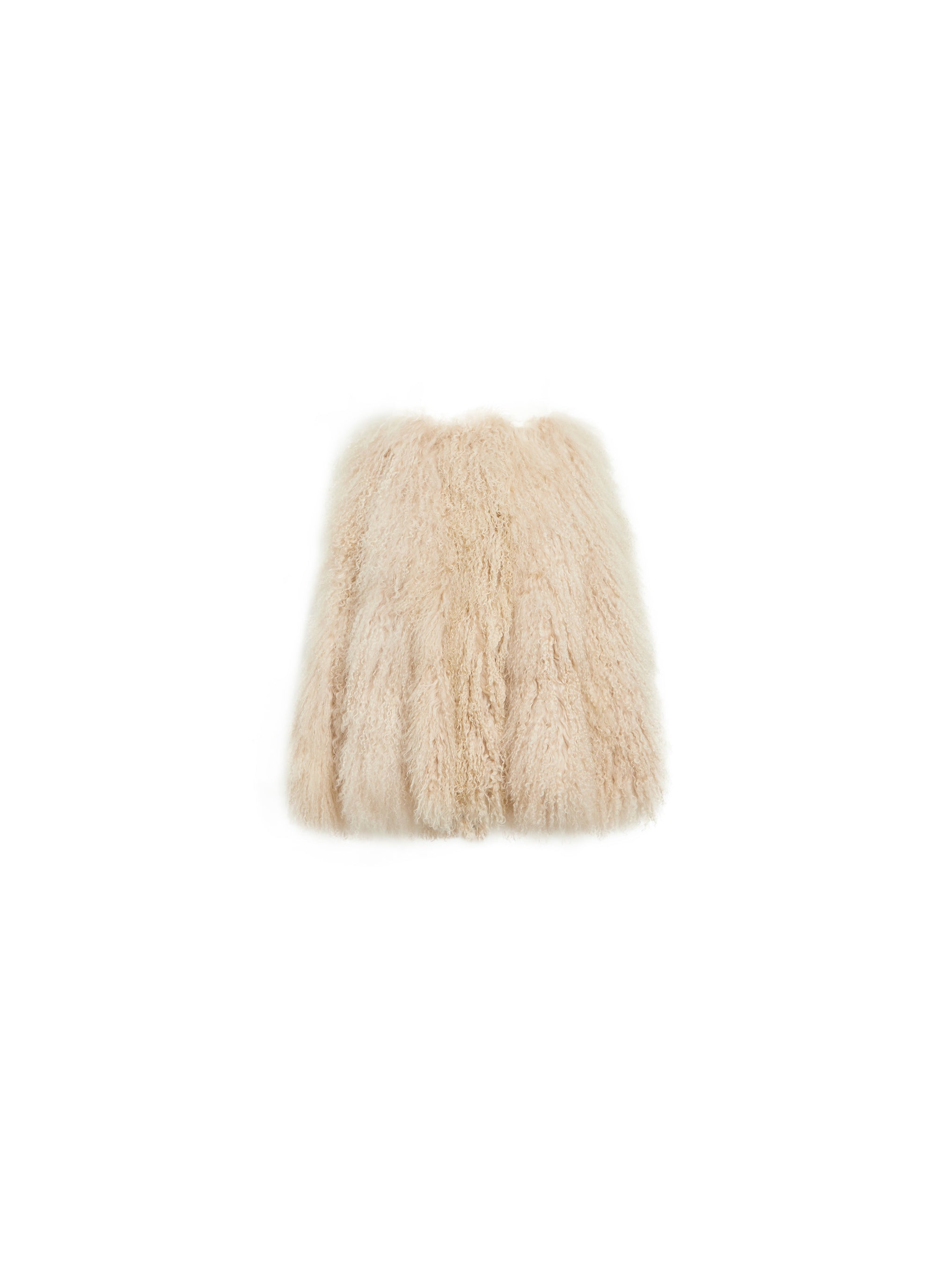 Jupe Mongolie en cuir - Vanille
