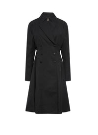 Double-breasted wool coat - Black intense