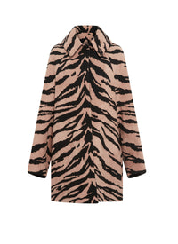 Manteau en laine - Noir & Nude