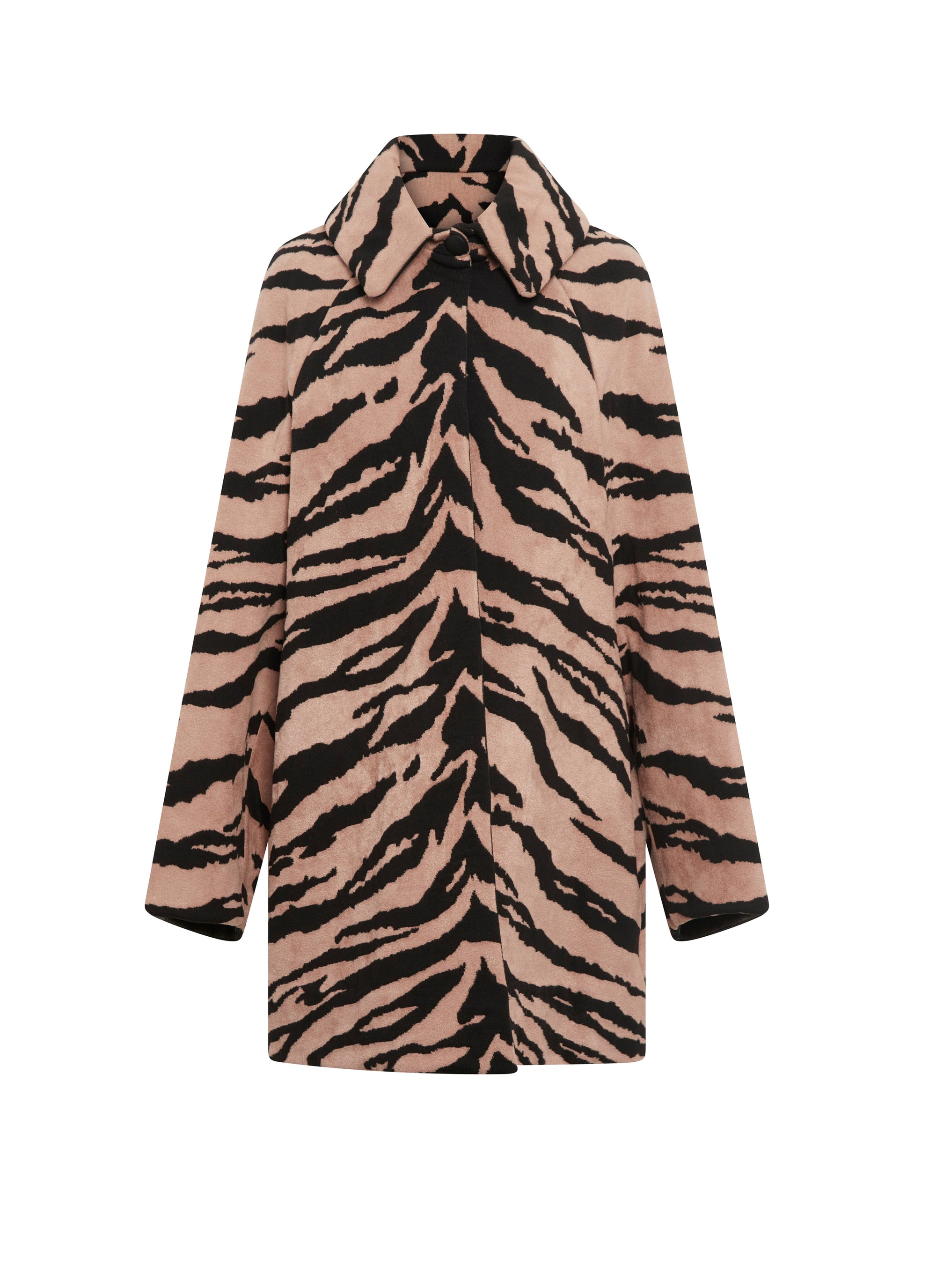 Manteau en laine - Noir & Nude