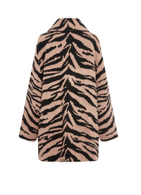 Manteau en laine - Noir & Nude