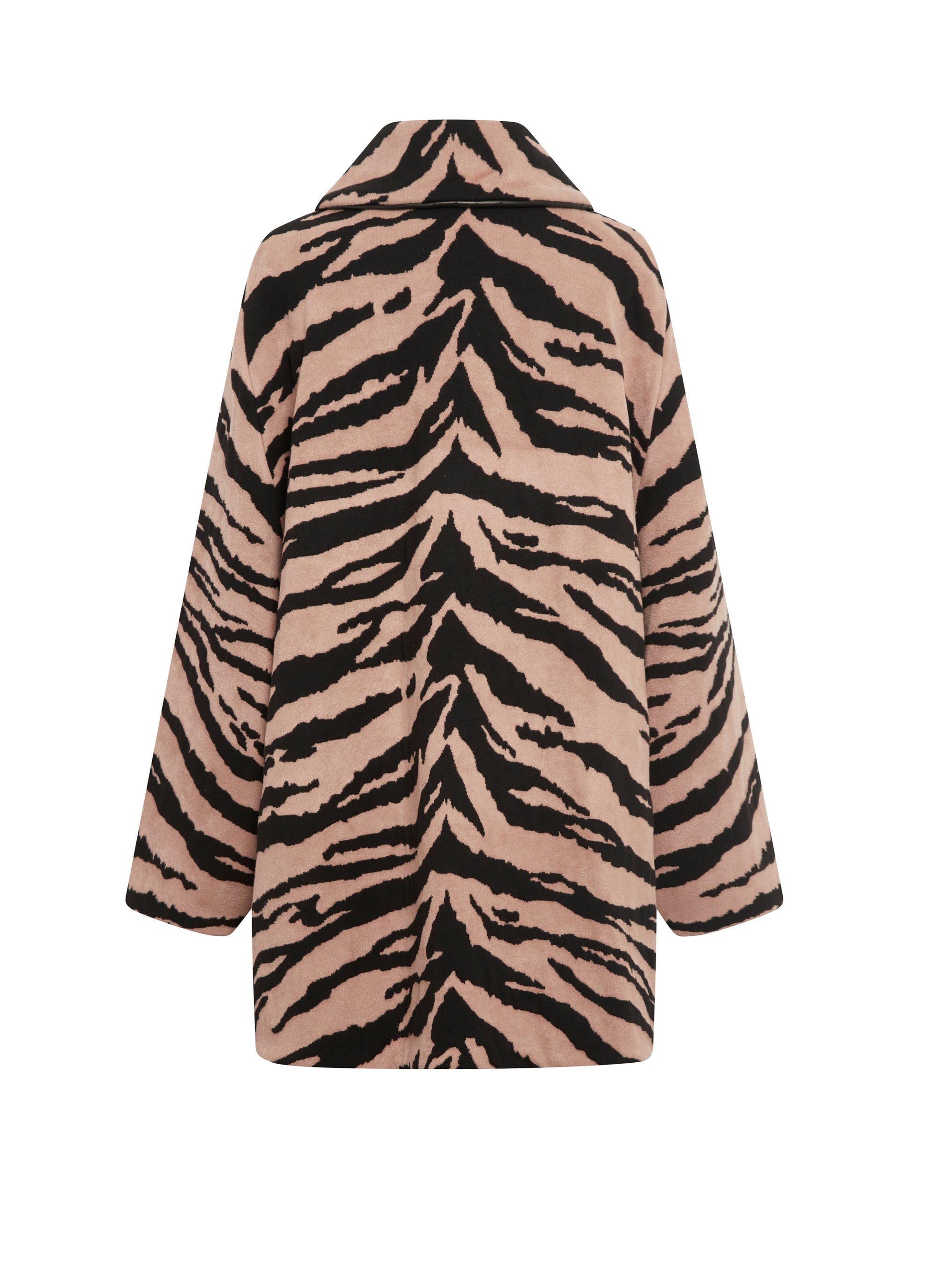 Manteau en laine - Noir & Nude
