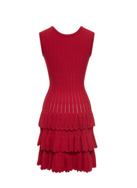 Robe sans manches à volants en laine - Garance
