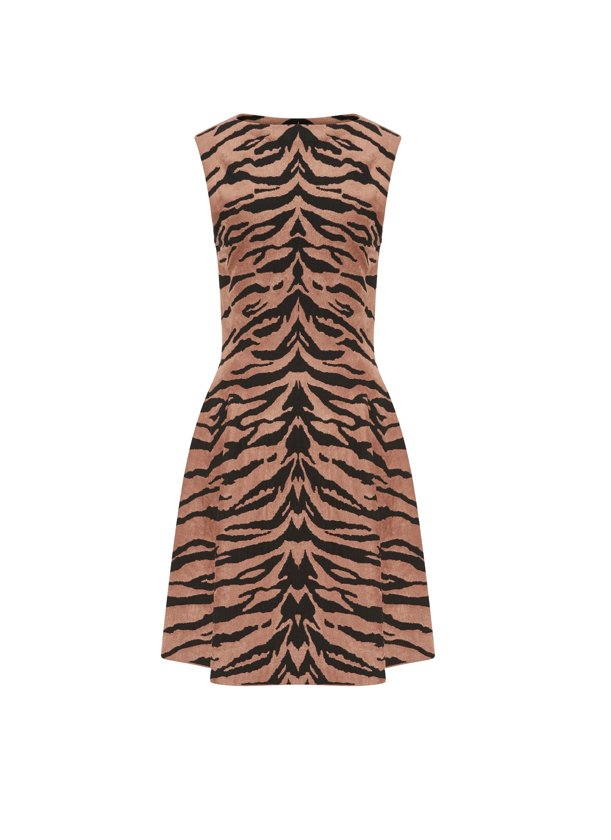 Robe sans manches Zebra en laine - Noir & Marron