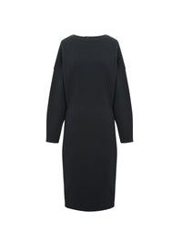 Long-sleeved wool jumper dress - Forest
