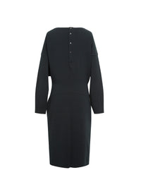 Long-sleeved wool jumper dress - Forest