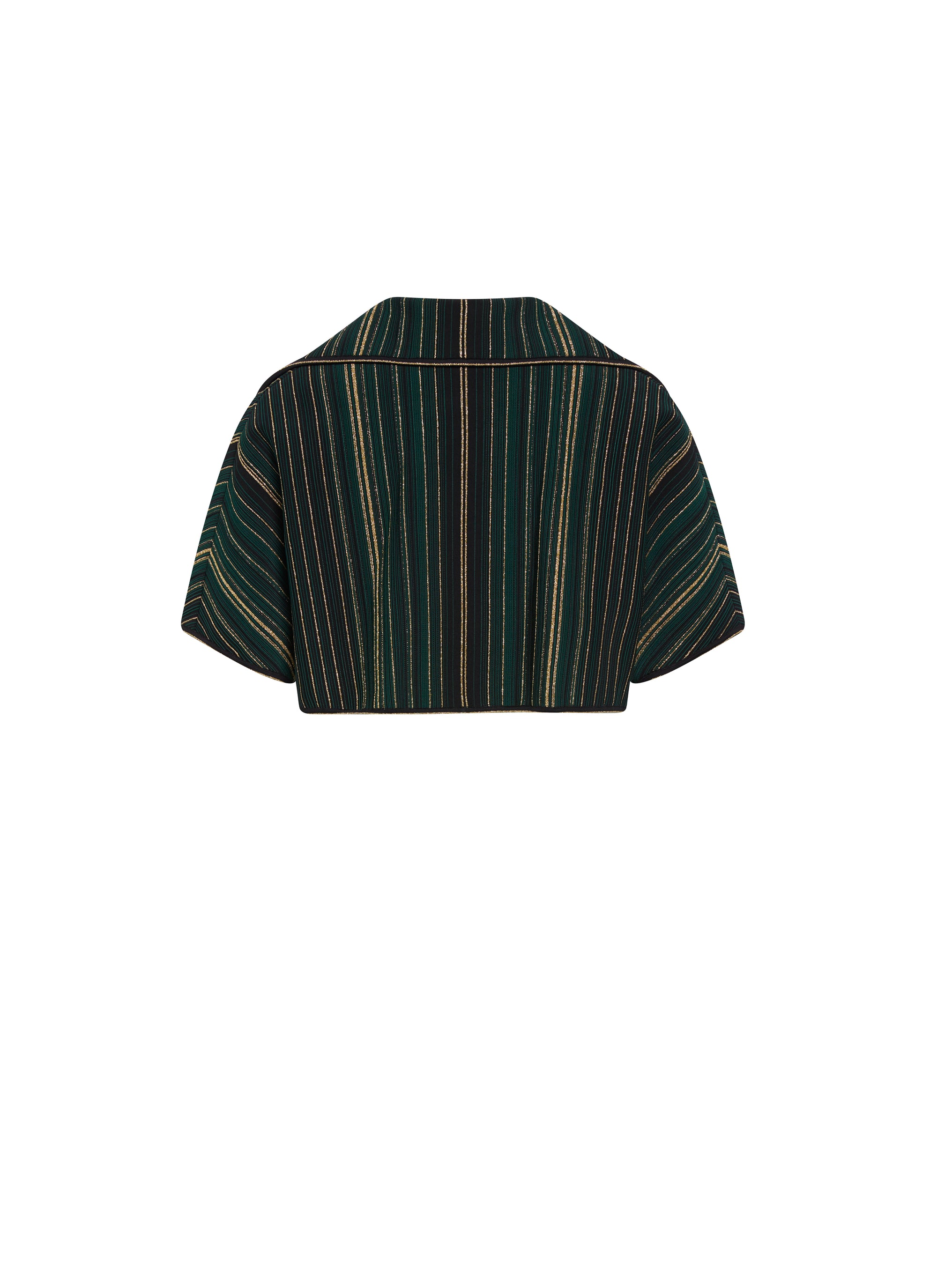 Short-sleeved cardigan Knitted kimono - Black & Green