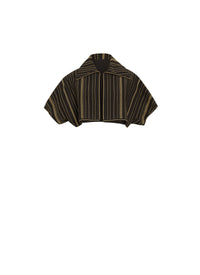 Short-sleeved cardigan Knitted kimono - Black & Gold