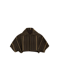 Cardigan à manches courtes Kimono en maille - Noir & Or