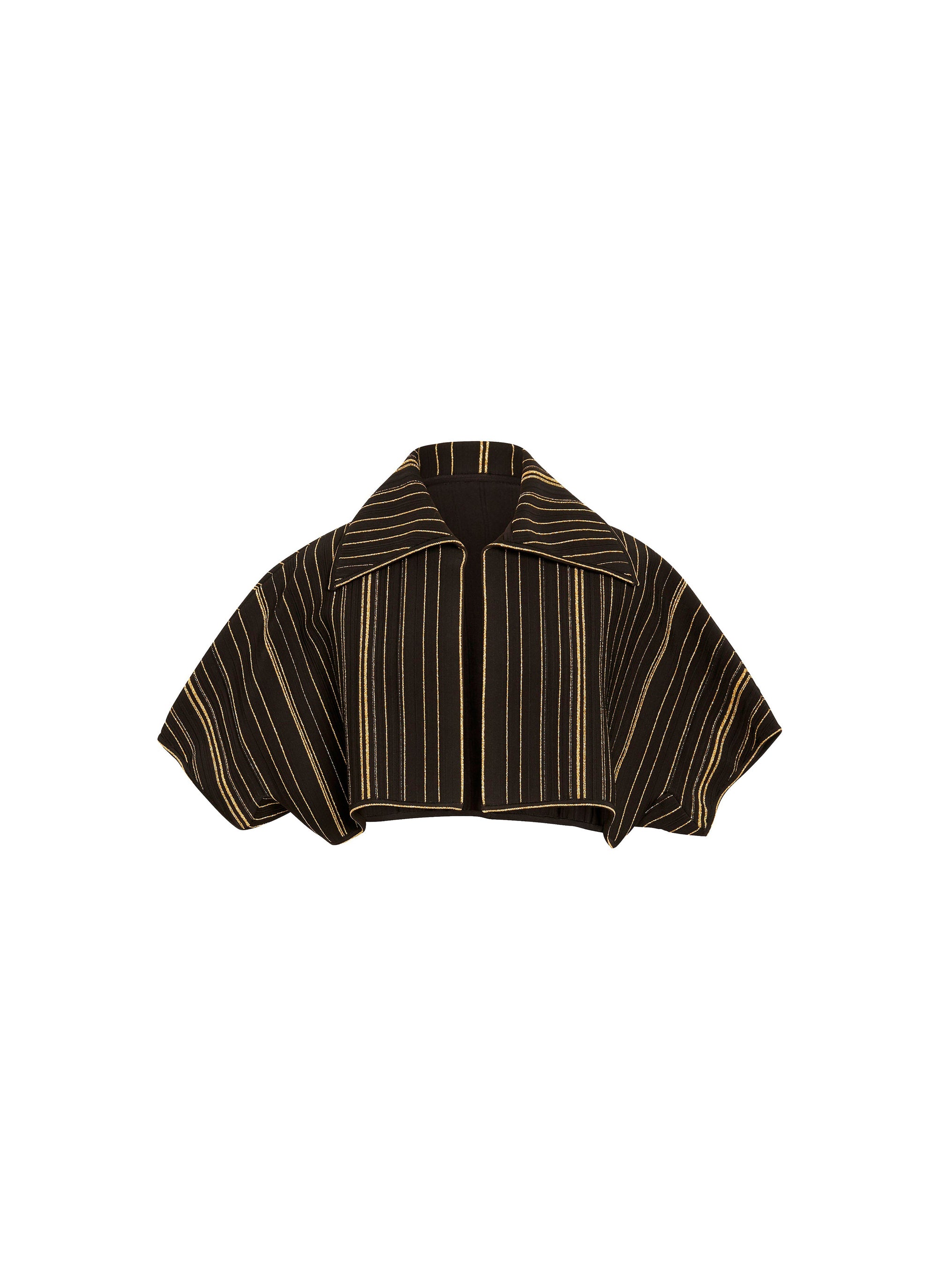 Cardigan à manches courtes Kimono en maille - Noir & Or