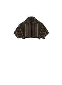 Cardigan à manches courtes Kimono en maille - Noir & Or