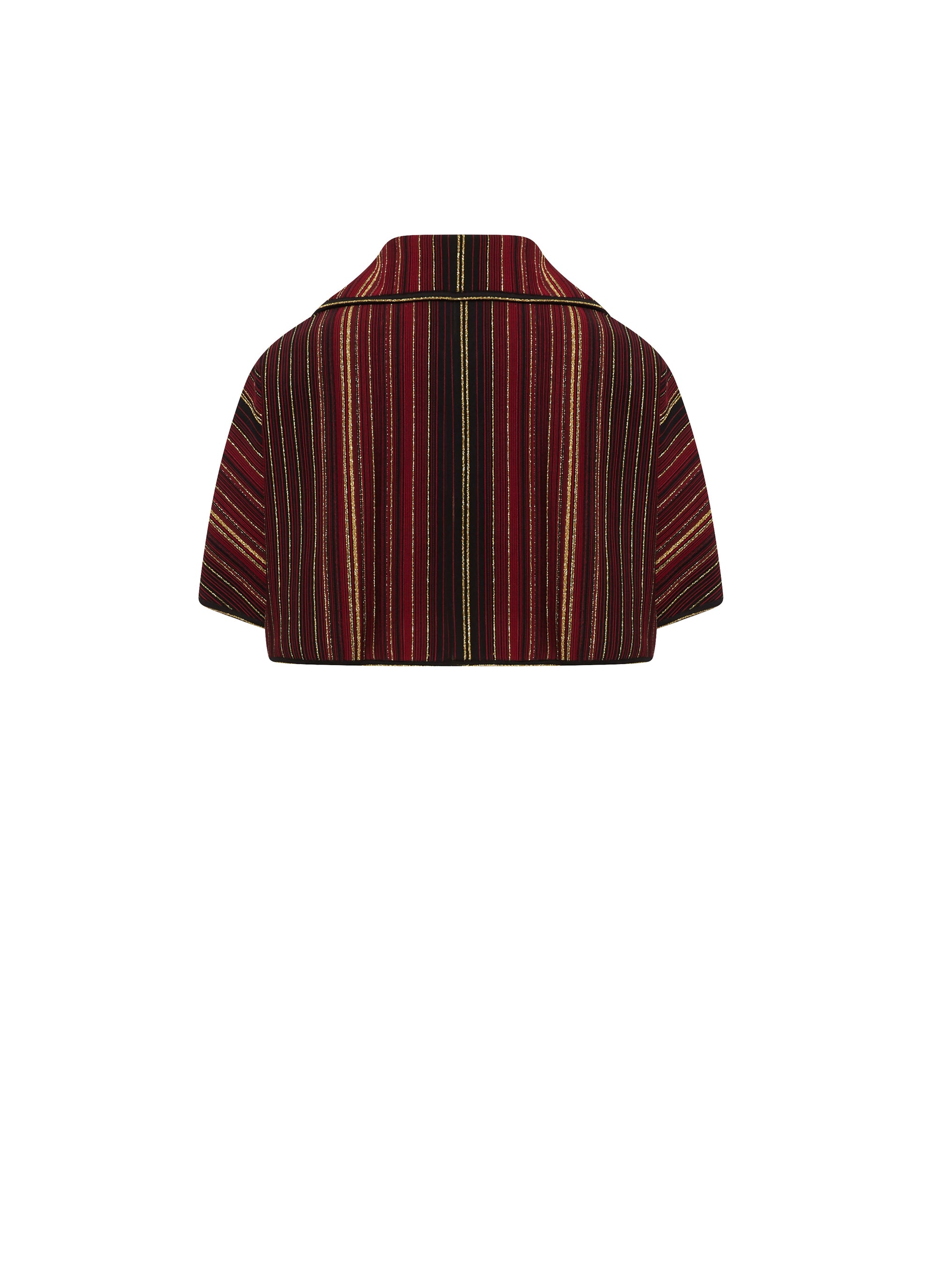 Short Sleeve Kimono Knitted Cardigan - Black & Red