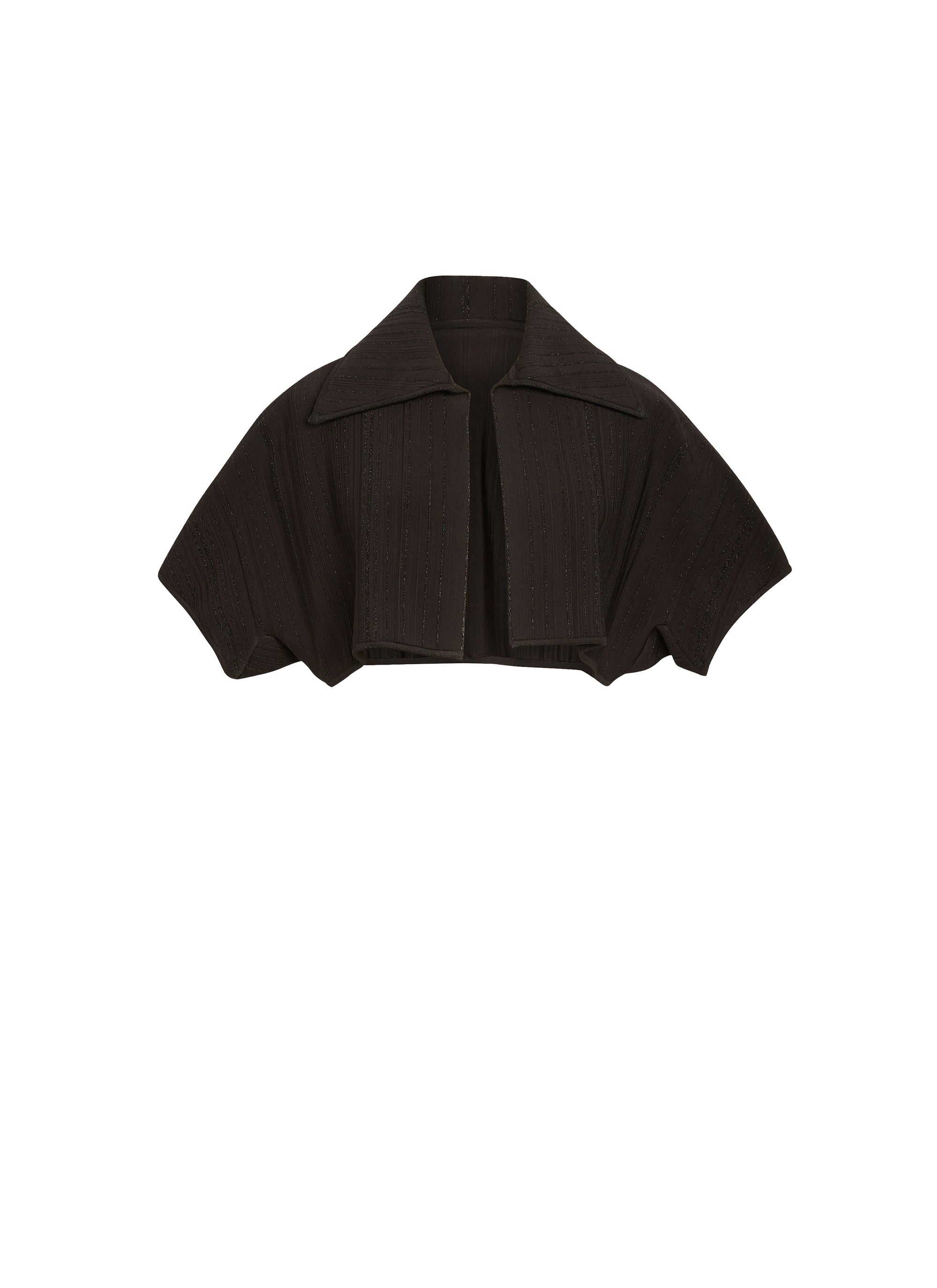 Short-sleeved cardigan Knitted kimono - Black Gloss