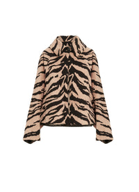 Zebra wool jacket - Black & Nude