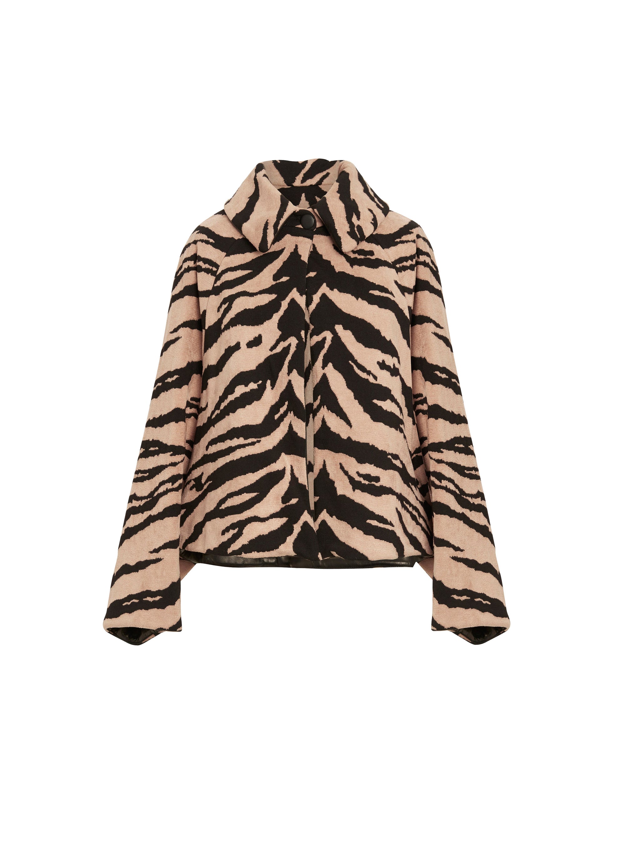 Zebra wool jacket - Black & Nude