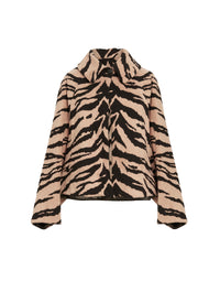 Veste Zebra en laine - Noir & Nude
