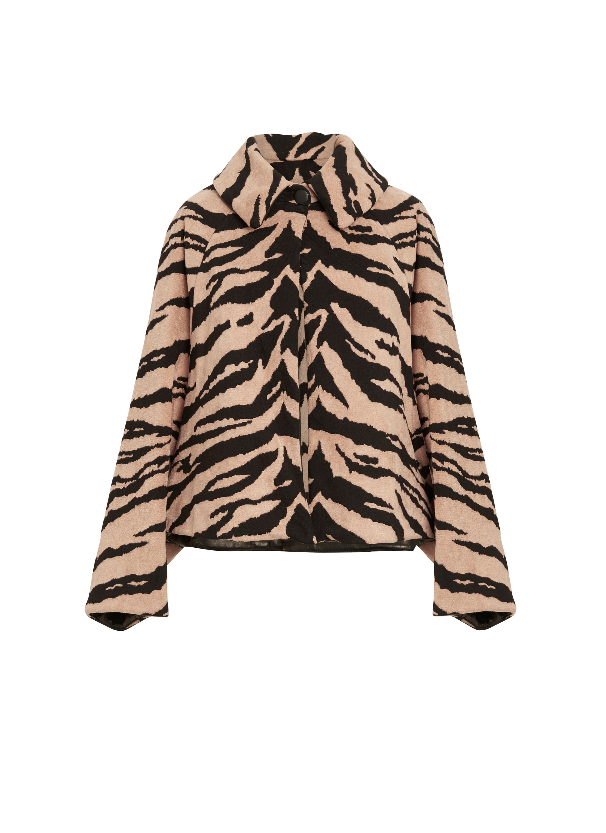 Veste Zebra en laine - Noir & Nude