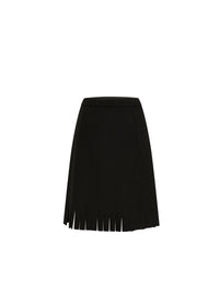 Wool draped edition skirt - Black intense