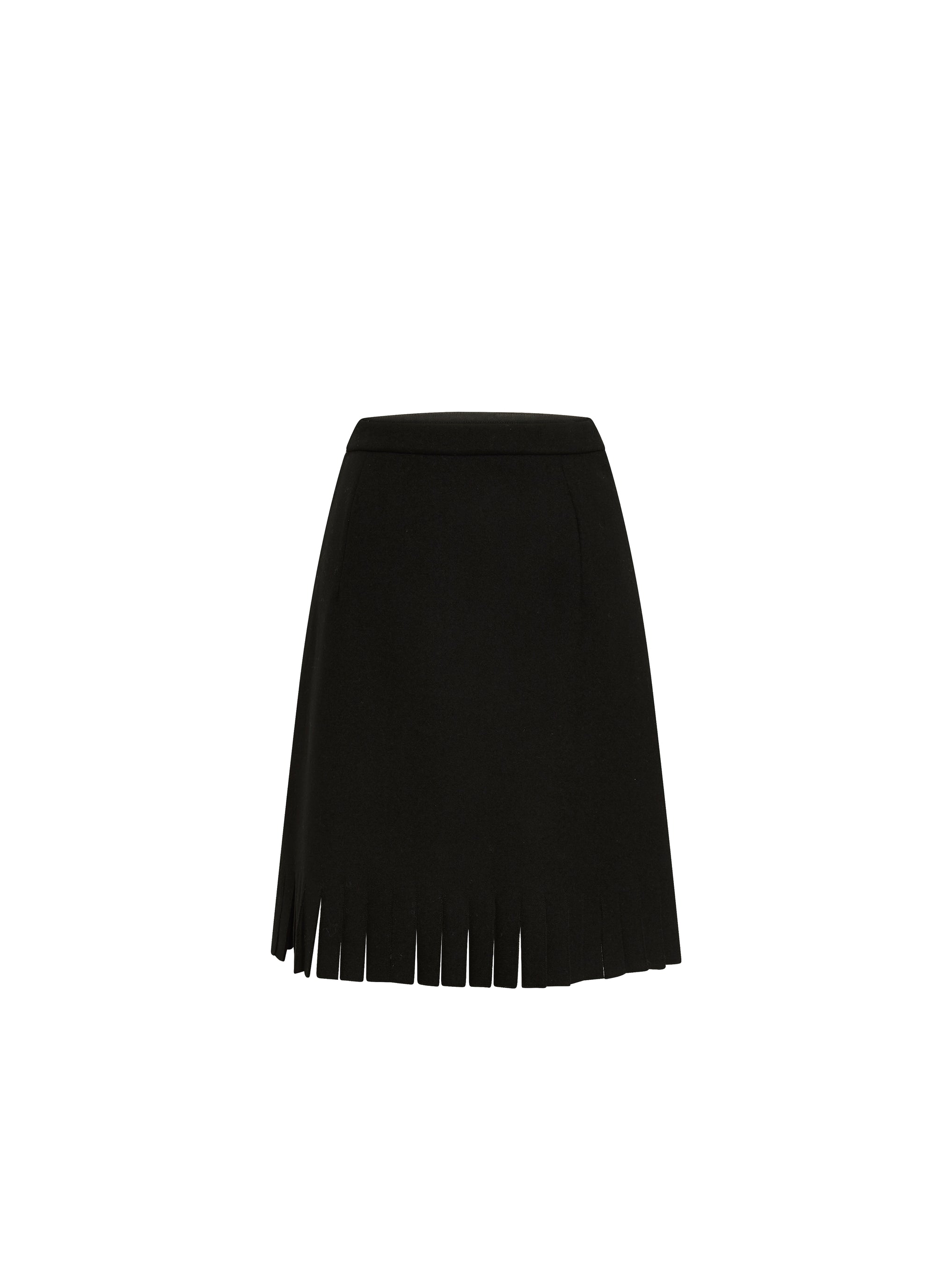 Wool draped edition skirt - Black