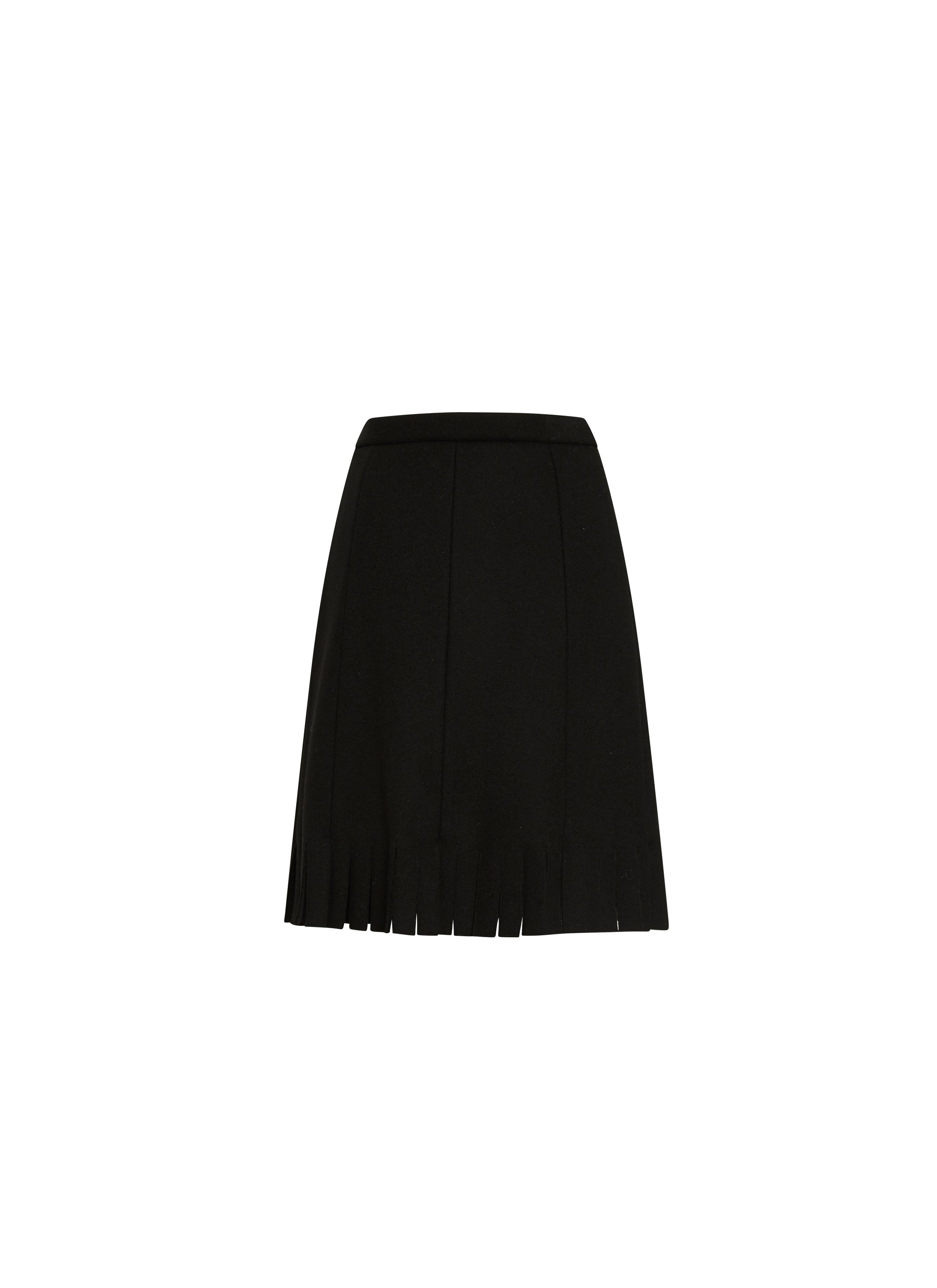 Wool draped edition skirt - Black intense