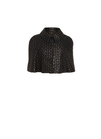 Dalmatian cape in leather - Black