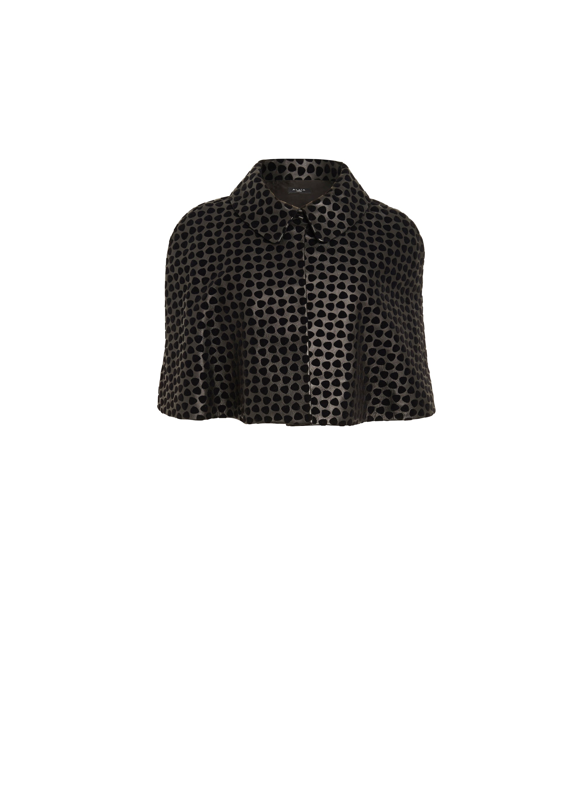 Dalmatian cape in leather - Black