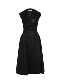 Sleeveless wool coat - Black & Black