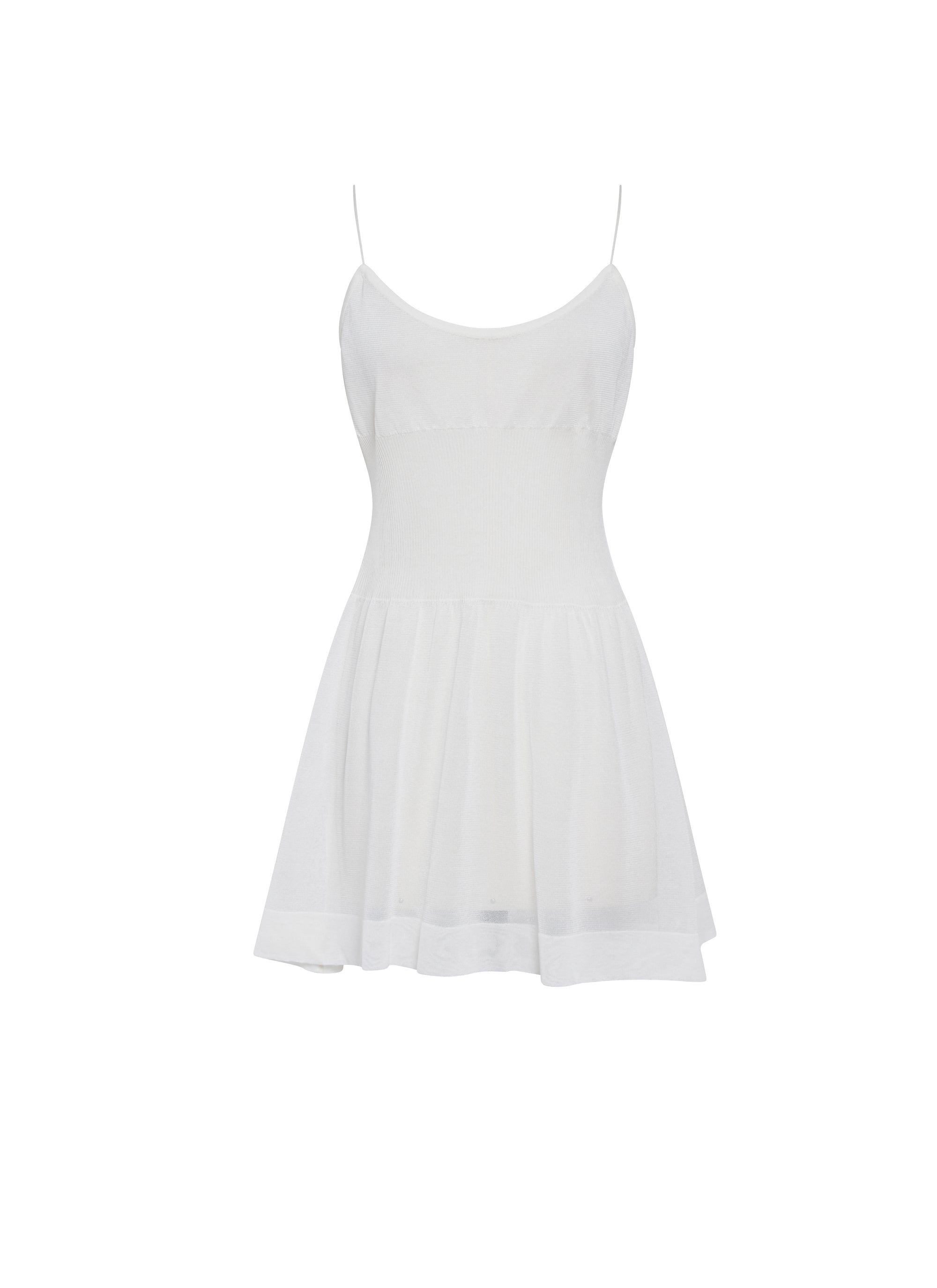 Silk dress base - White