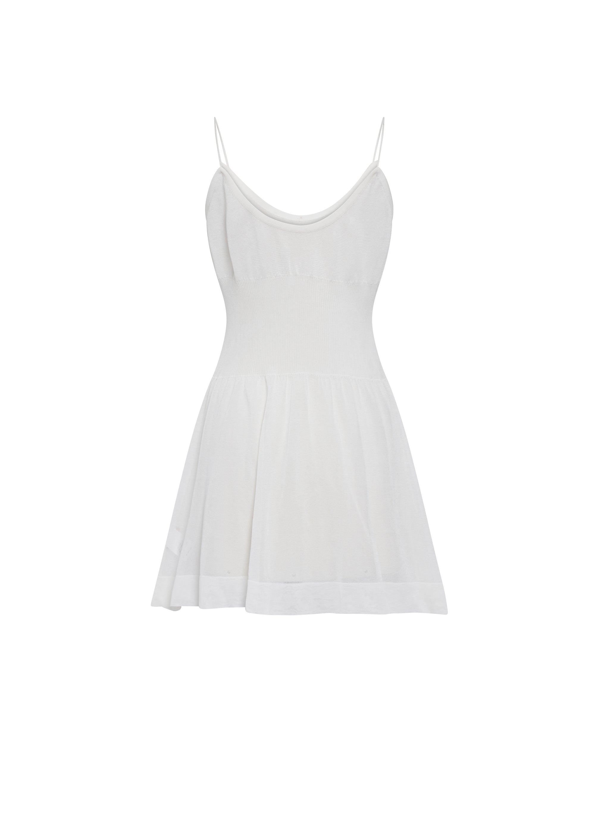 Silk dress base - White