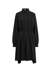 Robe à manches longues en laine - Noir