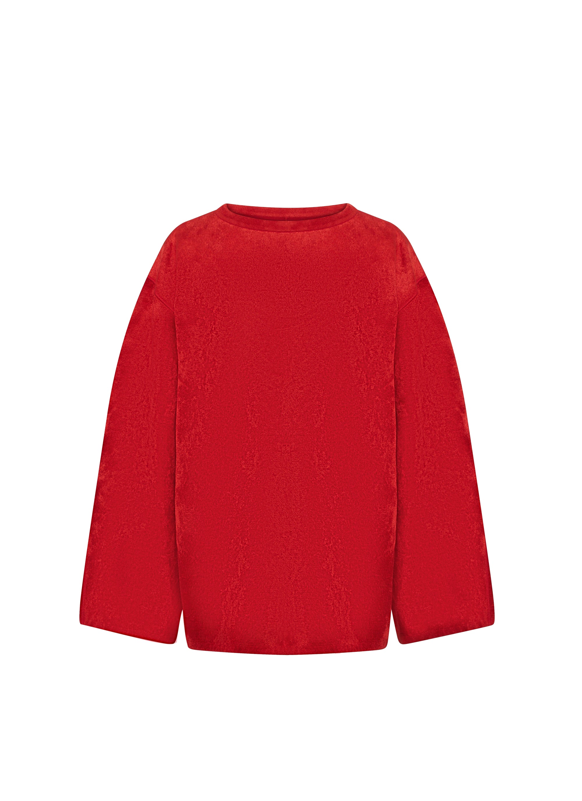 Long sleeve wool blend jumper - Ruby