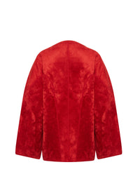Long sleeve jumper in iconic velvet - Ruby