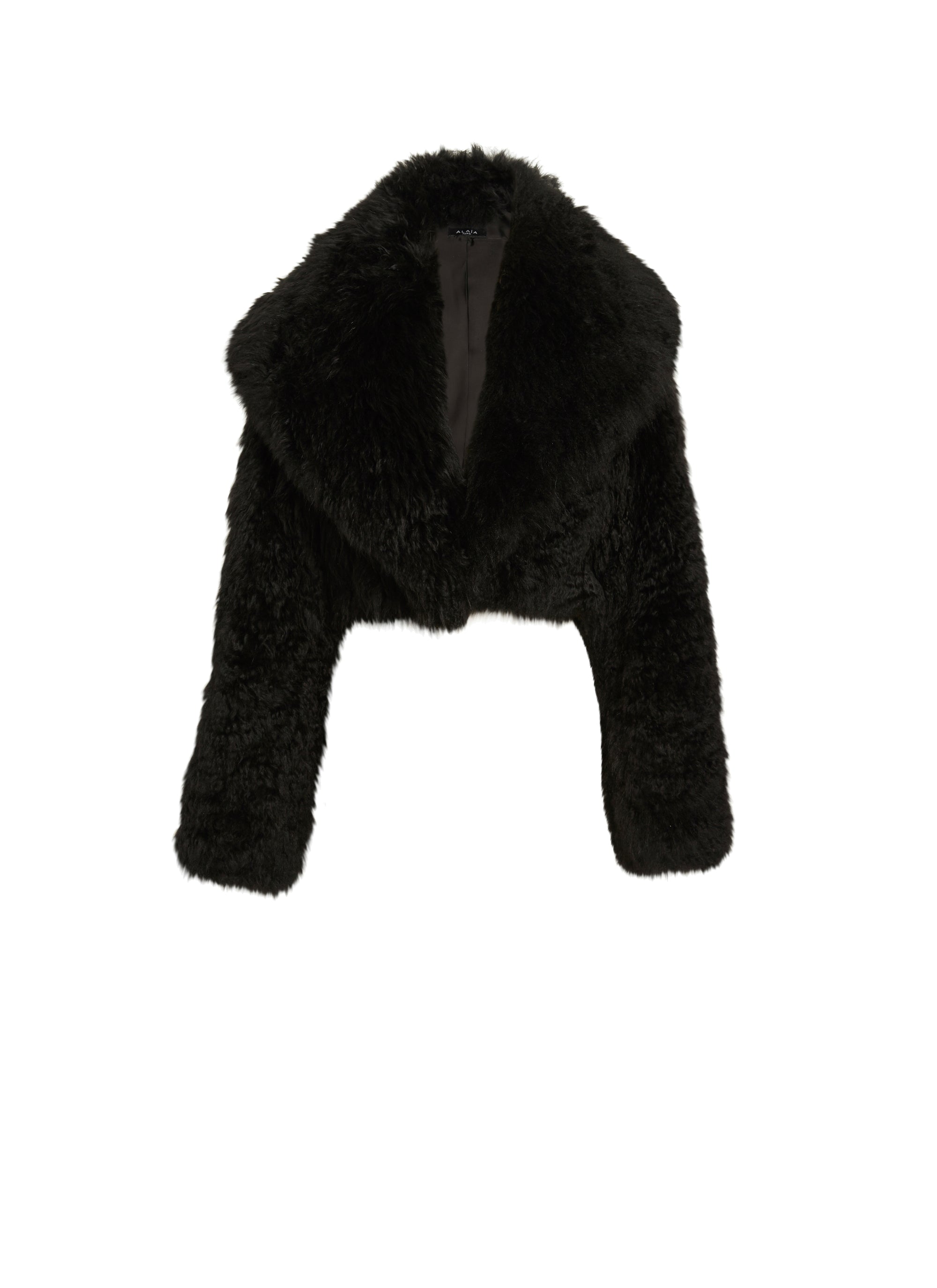 Plume cashmere bolero - Black