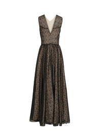 Shiny gala dress with full skirt - Black intense