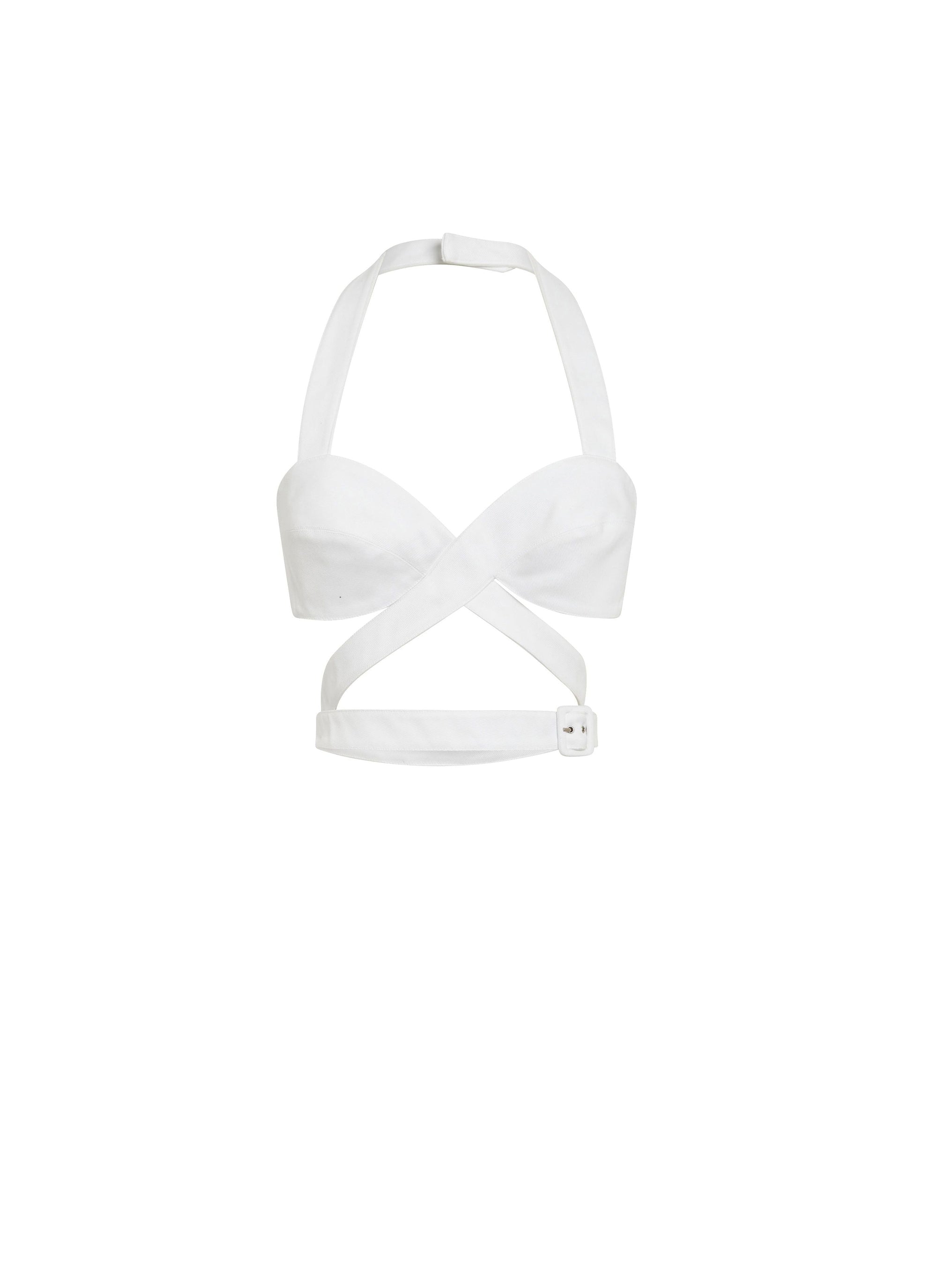 Soutien-gorge en gabardine d'été - Blanc