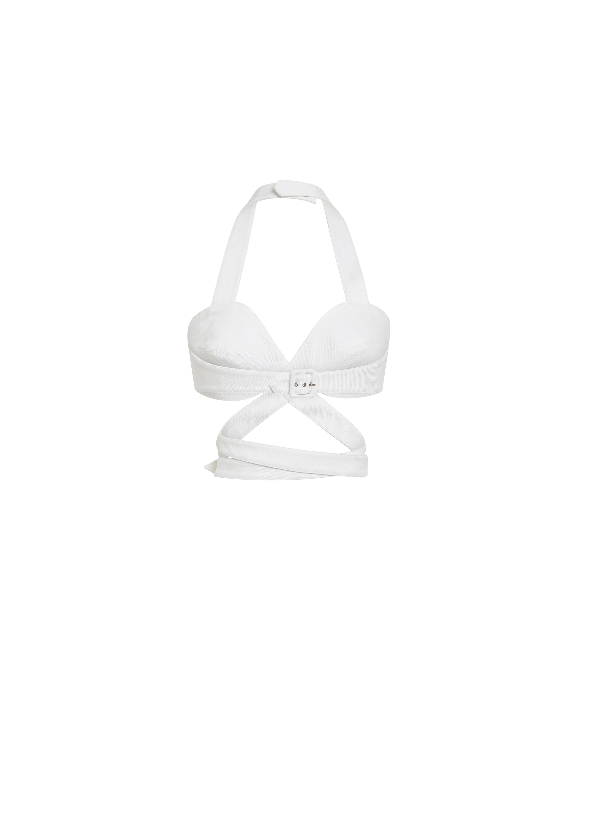 Soutien-gorge en gabardine d'été - Blanc