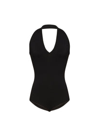 Halter bodysuit - Black intense