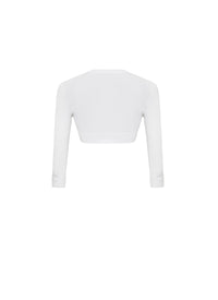 Short buttoned cardigan - White