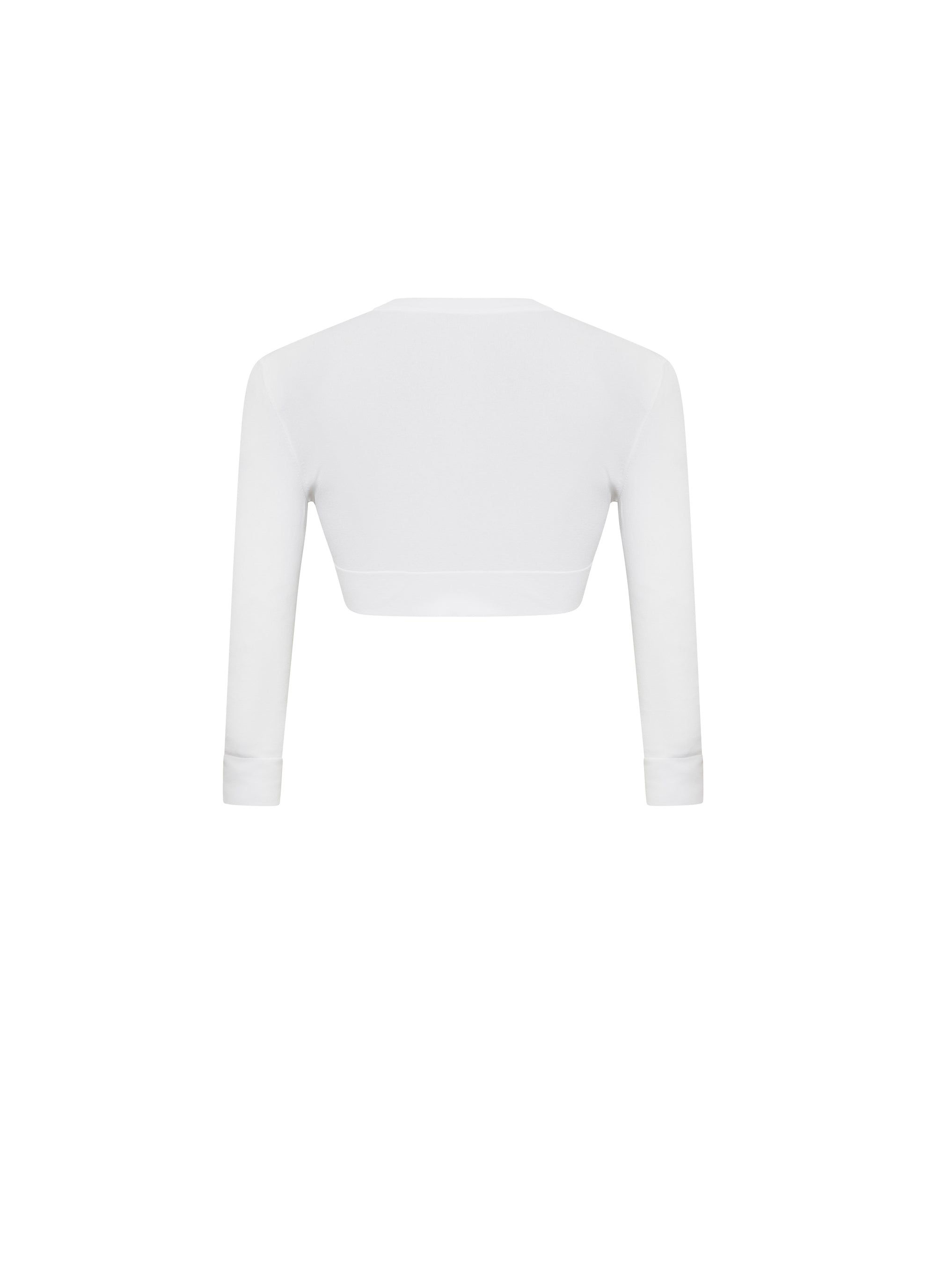 Short buttoned cardigan - White