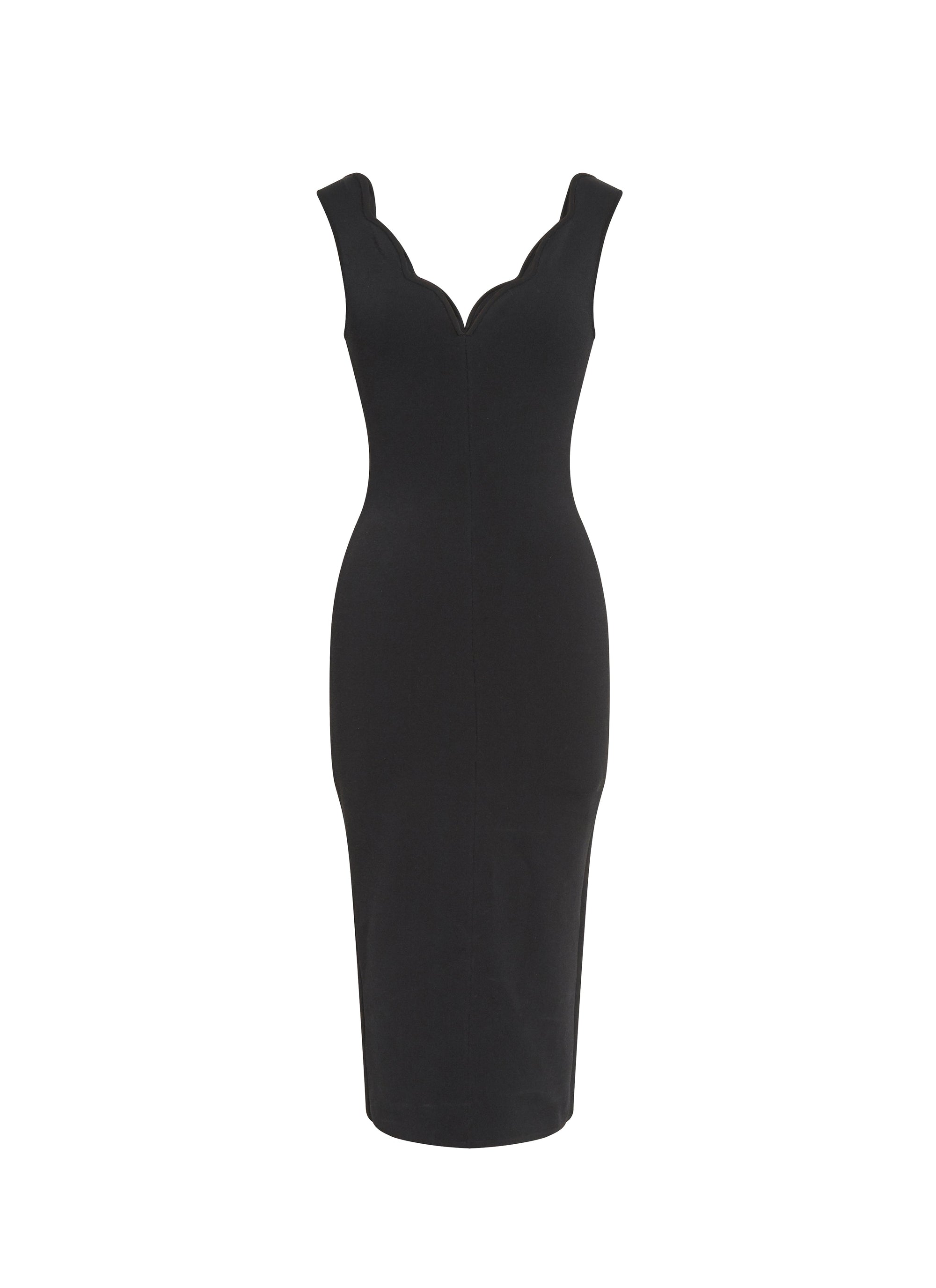 Robe fourreau en maille - Noir